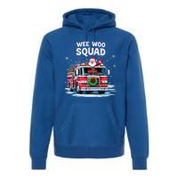 Santa Driving Fire Truck Christmas Emergency Crew Gift Premium Hoodie