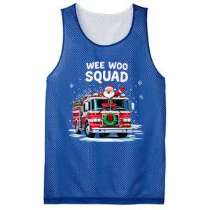 Santa Driving Fire Truck Christmas Emergency Crew Gift Mesh Reversible Basketball Jersey Tank