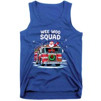 Santa Driving Fire Truck Christmas Emergency Crew Gift Tank Top