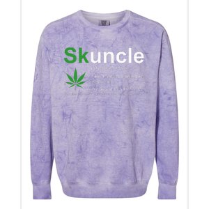 Skuncle Definition Funny Weed Pot Cannabis Marijuana Uncle Colorblast Crewneck Sweatshirt