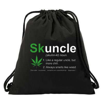 Skuncle Definition Funny Weed Pot Cannabis Marijuana Uncle Drawstring Bag