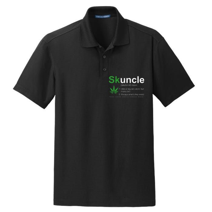 Skuncle Definition Funny Weed Pot Cannabis Marijuana Uncle Dry Zone Grid Polo