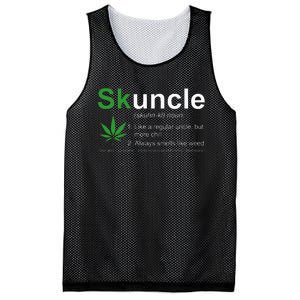 Skuncle Definition Funny Weed Pot Cannabis Marijuana Uncle Mesh Reversible Basketball Jersey Tank