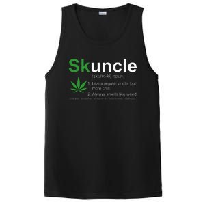 Skuncle Definition Funny Weed Pot Cannabis Marijuana Uncle PosiCharge Competitor Tank