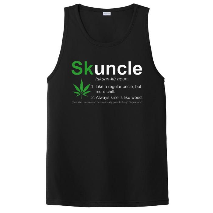 Skuncle Definition Funny Weed Pot Cannabis Marijuana Uncle PosiCharge Competitor Tank