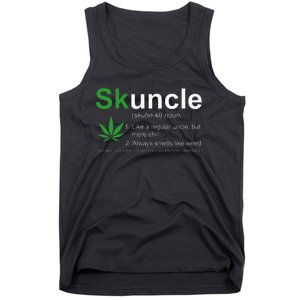 Skuncle Definition Funny Weed Pot Cannabis Marijuana Uncle Tank Top