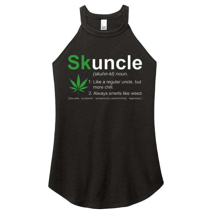 Skuncle Definition Funny Weed Pot Cannabis Marijuana Uncle Women's Perfect Tri Rocker Tank
