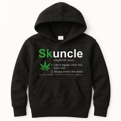 Skuncle Definition Funny Weed Pot Cannabis Marijuana Uncle Kids Hoodie