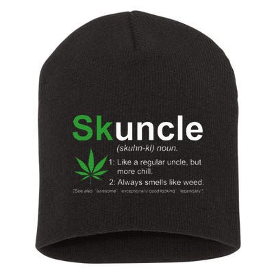 Skuncle Definition Funny Weed Pot Cannabis Marijuana Uncle Short Acrylic Beanie