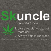 Skuncle Definition Funny Weed Pot Cannabis Marijuana Uncle Cotton Canvas Backpack