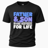 Scuba Diving Father And Son Diving Partners For Life Gift Cooling Performance Crew T-Shirt