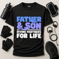 Scuba Diving Father And Son Diving Partners For Life Gift Cooling Performance Crew T-Shirt