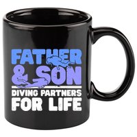 Scuba Diving Father And Son Diving Partners For Life Gift 11oz C Handle Ceramic Mug
