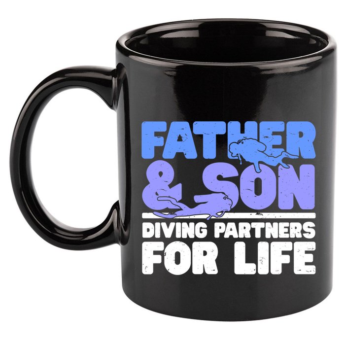 Scuba Diving Father And Son Diving Partners For Life Gift 11oz C Handle Ceramic Mug