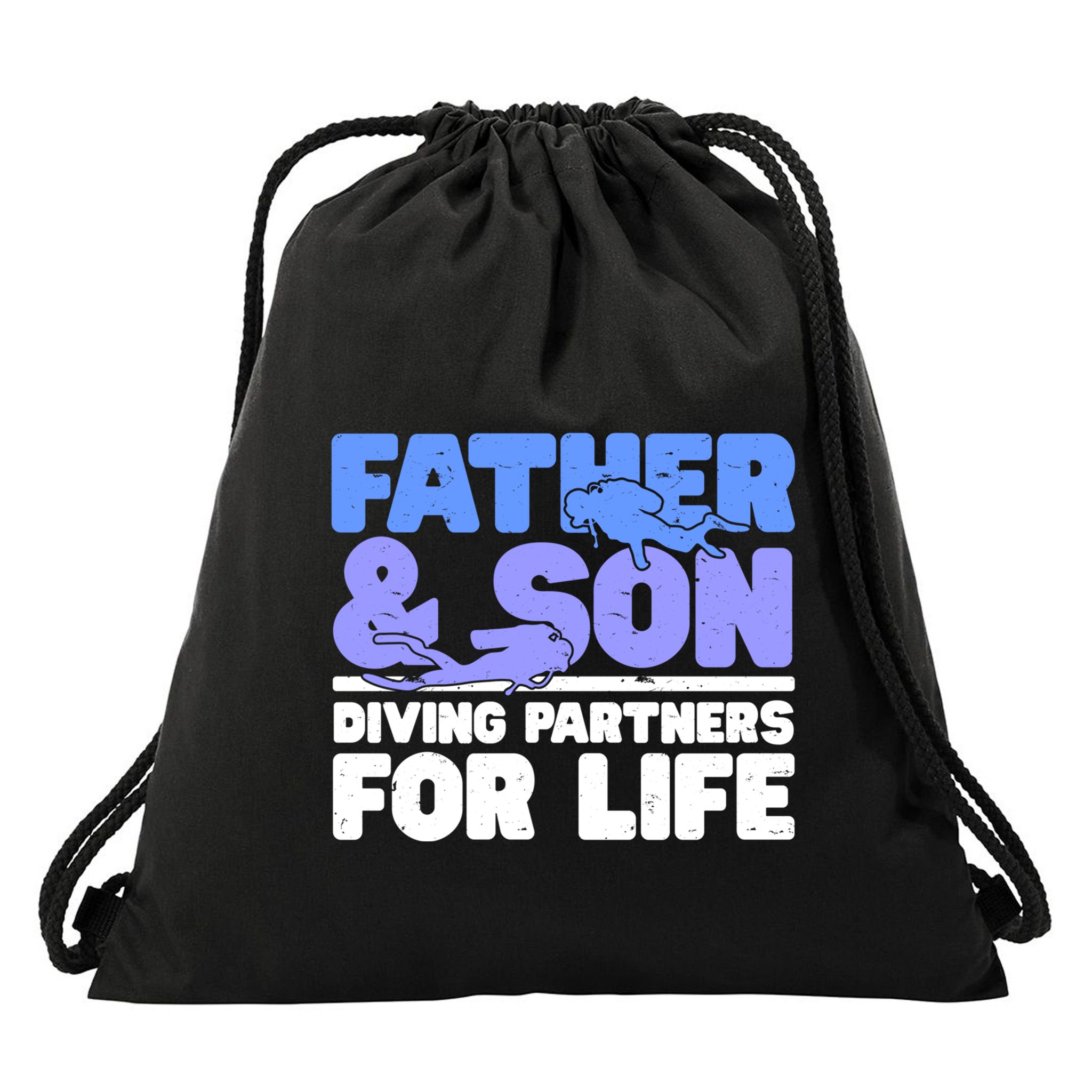 Scuba Diving Father And Son Diving Partners For Life Gift Drawstring Bag