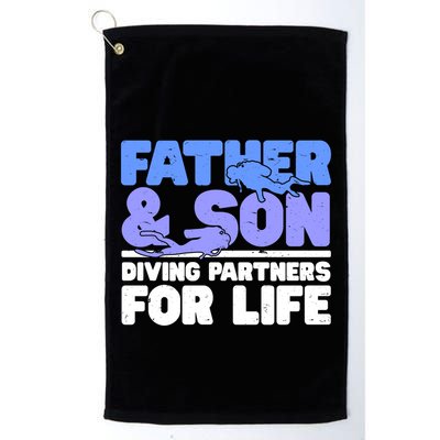 Scuba Diving Father And Son Diving Partners For Life Gift Golf Towel