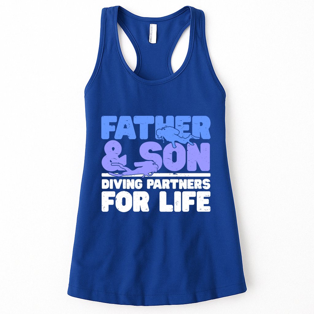 Scuba Diving Father And Son Diving Partners For Life Gift Womens Tank Top