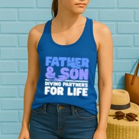 Scuba Diving Father And Son Diving Partners For Life Gift Womens Tank Top