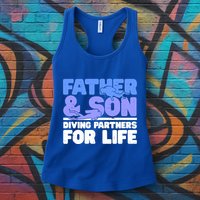 Scuba Diving Father And Son Diving Partners For Life Gift Womens Tank Top