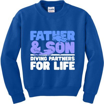 Scuba Diving Father And Son Diving Partners For Life Gift Kids Sweatshirt