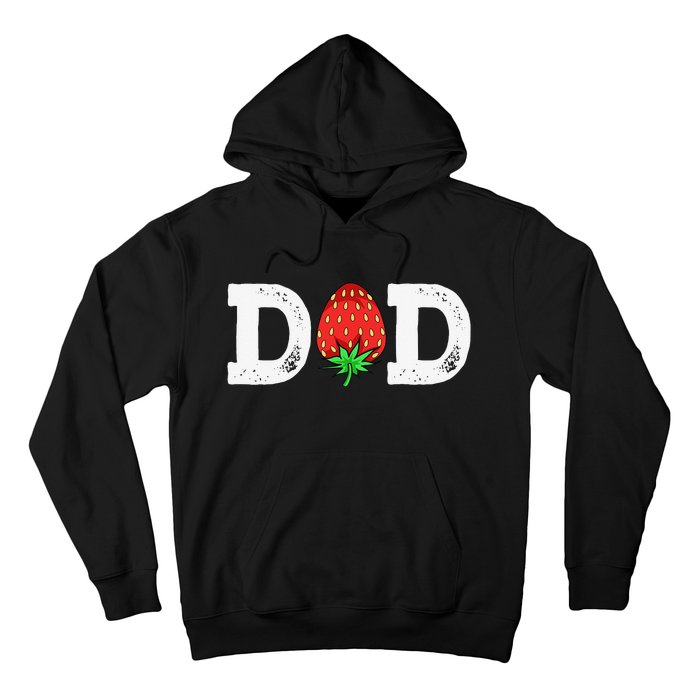 Strawberry Dad Fruit Lover Fruitarian Father's Day Berry Hoodie