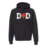 Strawberry Dad Fruit Lover Fruitarian Father's Day Berry Premium Hoodie