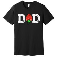 Strawberry Dad Fruit Lover Fruitarian Father's Day Berry Premium T-Shirt