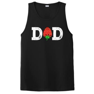 Strawberry Dad Fruit Lover Fruitarian Father's Day Berry PosiCharge Competitor Tank