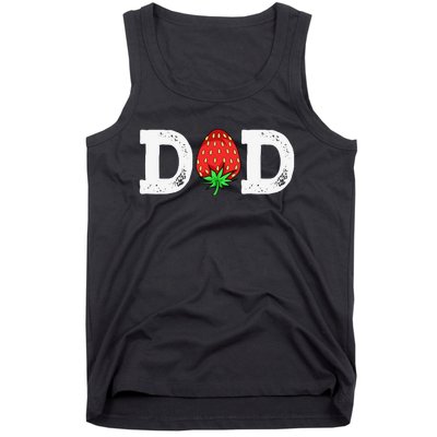 Strawberry Dad Fruit Lover Fruitarian Father's Day Berry Tank Top