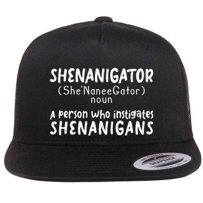 Shenanigator Definition Funny Saint Patrick Day Shenanigans Flatbill Hat
