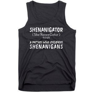 Shenanigator Definition Funny Saint Patrick Day Shenanigans Tank Top