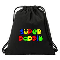 Super Daddio Funny Gamer Dad Fathers Day Video Game Lover Drawstring Bag