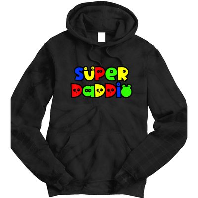 Super Daddio Funny Gamer Dad Fathers Day Video Game Lover Tie Dye Hoodie