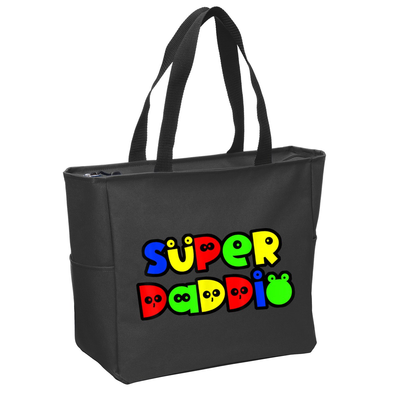 Super Daddio Funny Gamer Dad Fathers Day Video Game Lover Zip Tote Bag