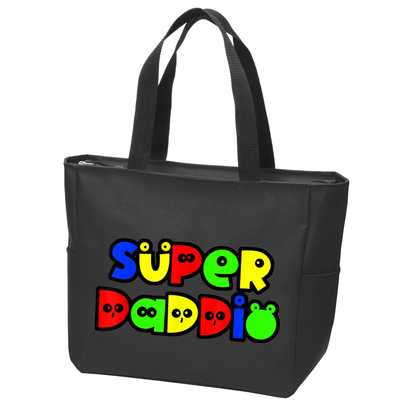 Super Daddio Funny Gamer Dad Fathers Day Video Game Lover Zip Tote Bag