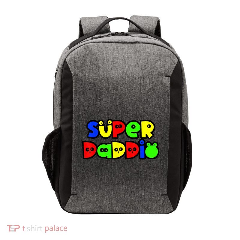 Super Daddio Funny Gamer Dad Fathers Day Video Game Lover Vector Backpack