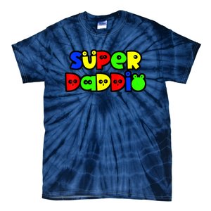 Super Daddio Funny Gamer Dad Fathers Day Video Game Lover Tie-Dye T-Shirt