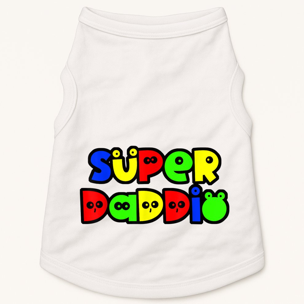 Super Daddio Funny Gamer Dad Fathers Day Video Game Lover Doggie Tank