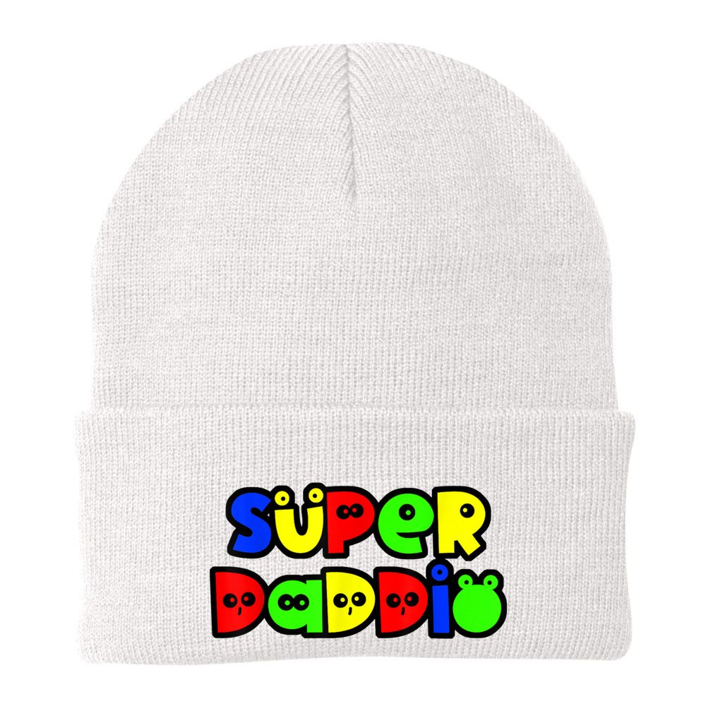 Super Daddio Funny Gamer Dad Fathers Day Video Game Lover Beanie