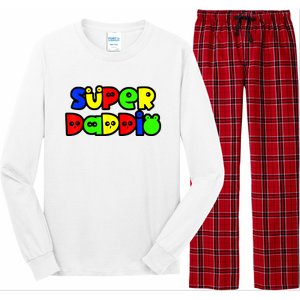 Super Daddio Funny Gamer Dad Fathers Day Video Game Lover Long Sleeve Pajama Set