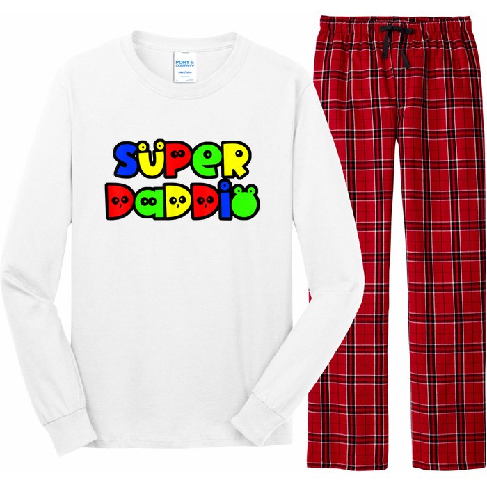 Super Daddio Funny Gamer Dad Fathers Day Video Game Lover Long Sleeve Pajama Set