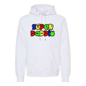 Super Daddio Funny Gamer Dad Fathers Day Video Game Lover Premium Hoodie