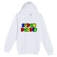 Super Daddio Funny Gamer Dad Fathers Day Video Game Lover Premium Pullover Hoodie