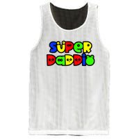 Super Daddio Funny Gamer Dad Fathers Day Video Game Lover Mesh Reversible Basketball Jersey Tank