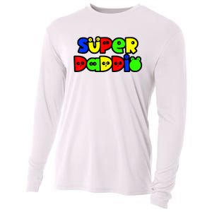 Super Daddio Funny Gamer Dad Fathers Day Video Game Lover Cooling Performance Long Sleeve Crew