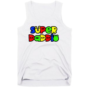 Super Daddio Funny Gamer Dad Fathers Day Video Game Lover Tank Top