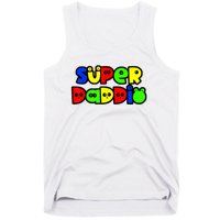 Super Daddio Funny Gamer Dad Fathers Day Video Game Lover Tank Top