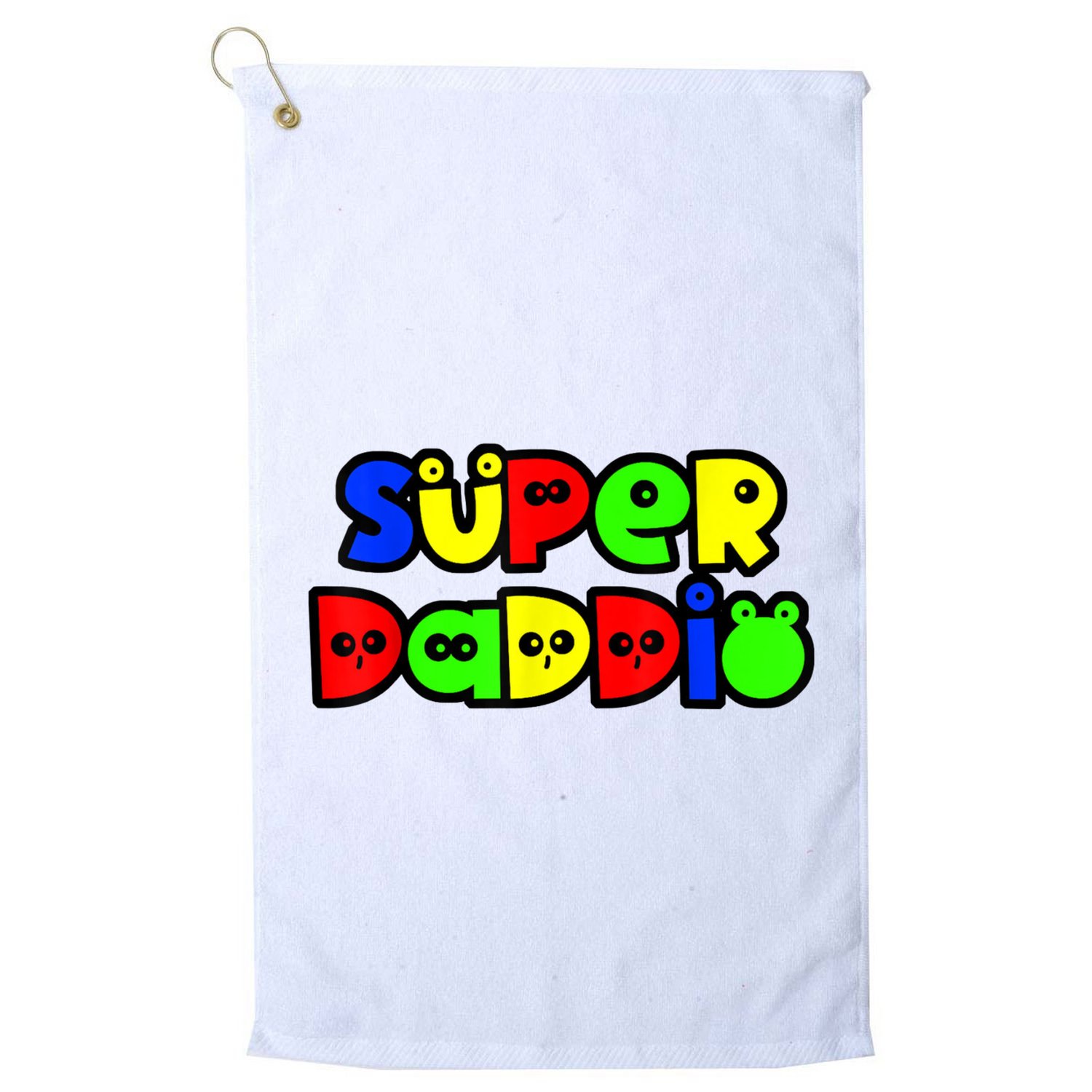 Super Daddio Funny Gamer Dad Fathers Day Video Game Lover Golf Towel