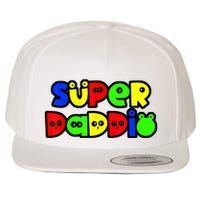 Super Daddio Funny Gamer Dad Fathers Day Video Game Lover Wool Snapback Cap