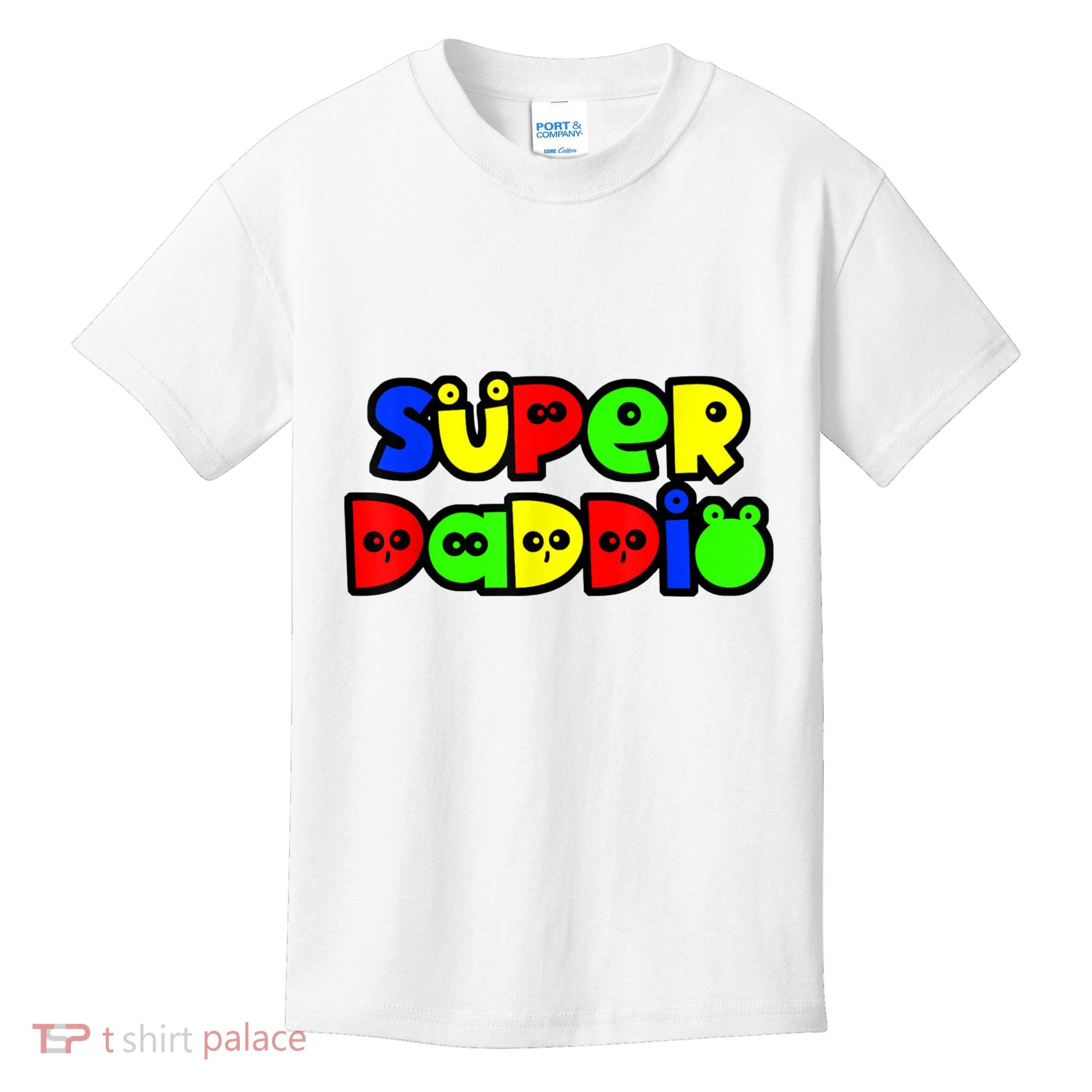 Super Daddio Funny Gamer Dad Fathers Day Video Game Lover Kids T-Shirt